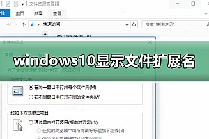 windows10显示文件扩展名设置方法