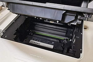 华为打印机pixlab x1换墨盒教程