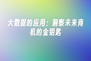 苹果cms模板大数据的应用:洞察未来商机的金钥匙苹果cms